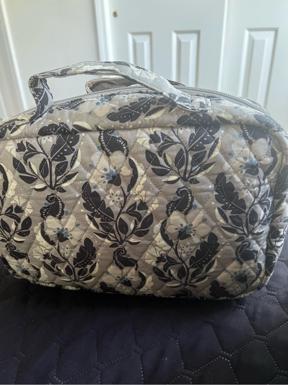Vera Bradley XL Cosmetic Bag Stamped Irises